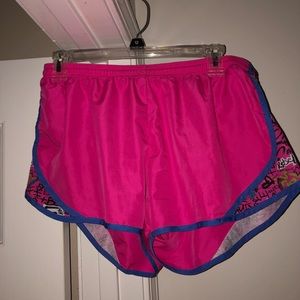 Dark pink soffe running shorts